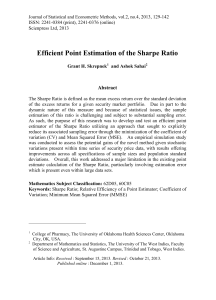 Efficient Point Estimation of the Sharpe Ratio Abstract
