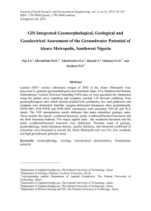 Journal of Earth Sciences and Geotechnical Engineering, vol. 5, no.14, 2015,... ISSN: 1792-9040 (print), 1792-9660 (online)