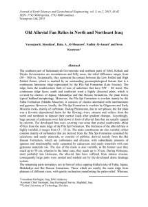 Old Alluvial Fan Relics in North and Northeast Iraq Abstract