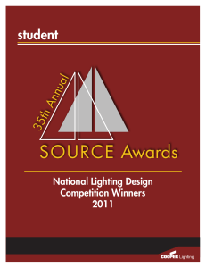 SOURCE Awards student 35th Annual National Lighting Design