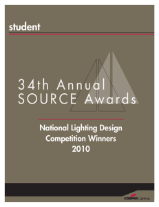 3 4 t h   A n n u... S O U R C E   Aw a... student National Lighting Design