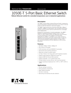 1050E-T 5-Port Basic Ethernet Switch TD032013EN Description