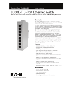 1080E-T 8-Port Ethernet switch TD032098EN Description