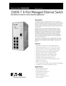 2080E-T 8-Port Managed Ethernet Switch TD032014EN Description