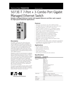 5073E-T 7-Port + 3-Combo Port Gigabit Managed Ethernet Switch
