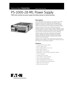 PS-1000-28-M1 Power Supply TD032075EN Description