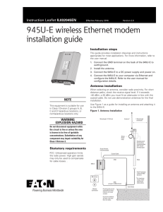 945U-E wireless Ethernet modem installation guide IL032045EN Installation steps