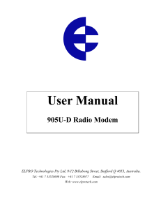 User Manual  905U-D Radio Modem