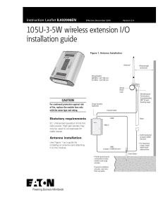 105U-3-5W wireless extension I/O installation guide IL032006EN