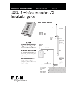 105U-3 wireless extension I/O installation guide IL032005EN