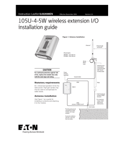 105U-4-5W wireless extension I/O installation guide IL032008EN