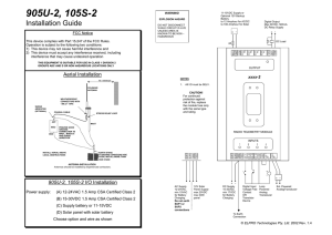 905U-2, 105S-2 Installation Guide FCC Notice