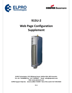 915U-2 Web Page Configuration Supplement