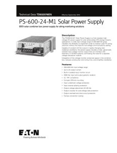 PS-600-24-M1 Solar Power Supply TD032076EN Description