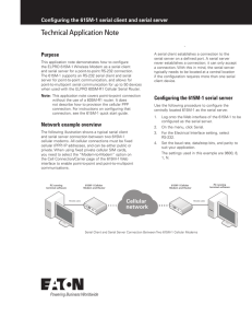 Technical Application Note Configuring the 615M-1 serial client and serial server Purpose