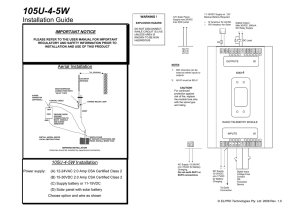 105U-4-5W Installation Guide