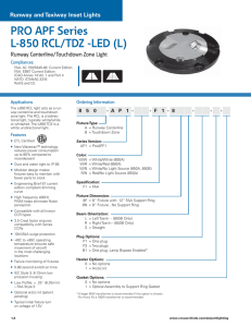 PRO APF Series L-850 RCL/TDZ -LED (L) Runway and Taxiway Inset Lights