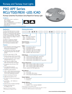 PRO APF Series RCLI/TDZI/REXI -LED, ICAO Runway Centerline/Touchdown Zone/Rapid Exit Taxiway Light