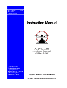 Instruction Manual  Pro APF Series LED Inset Runway Guard Light