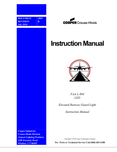 Instruction Manual  FAA L-804 LED