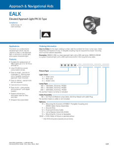 EALK Approach &amp; Navigational Aids Elevated Approach Light/PK-30 Type