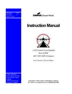 Instruction Manual  L-828 Constant Current Regulator Series 828X0F