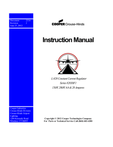 Instruction Manual  L-828 Constant Current Regulator Series 828X0F1