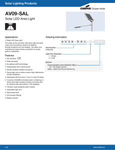 AV09-SAL Solar LED Area Light Solar Lighting Products Applications