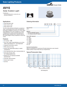 AV15 Solar Aviation Light Solar Lighting Products Applications