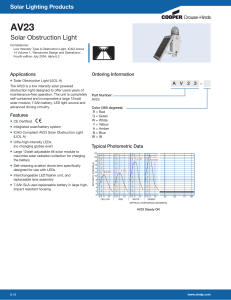 AV23 Solar Obstruction Light Solar Lighting Products