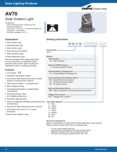 AV70 Solar Aviation Light Solar Lighting Products