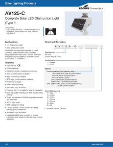 AV125-C Complete Solar LED Obstruction Light (Type 1) Solar Lighting Products