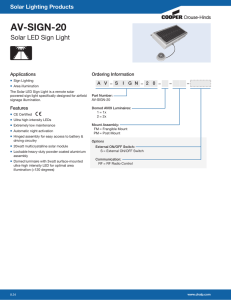 AV-SIGN-20 Solar LED Sign Light Solar Lighting Products Applications