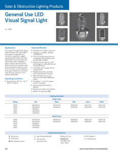 General Use LED Visual Signal Light Solar &amp; Obstruction Lighting Products Applications