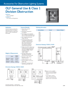OLF General Use &amp; Class 1 Division Obstruction Application