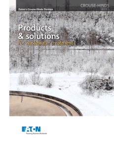 Products &amp; solutions for wastewater treatment Eaton's Crouse-Hinds Division