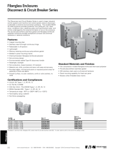 Fiberglass Enclosures Disconnect &amp; Circuit Breaker Series