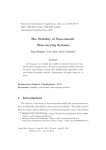 , vol.2, no.2, 2012, 69-75 ISSN: 1792-9687 (print), 1792-9709 (online)