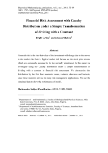 Financial Risk Assessment with Cauchy Distribution under a Simple Transformation