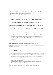 Theoretical Mathematics &amp; Applications, vol.1, no.1, 2011, 91-102