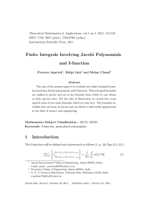 Theoretical Mathematics &amp; Applications, vol.1, no.1, 2011, 115-123