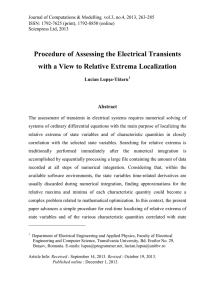 Procedure of Assessing the Electrical Transients Abstract