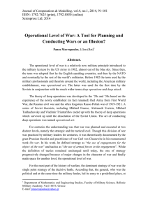 Operational Level of War: A Tool for Planning and  Abstract.