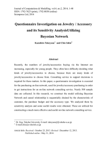 Questionnaire Investigation on Jewelry / Accessory and its Sensitivity AnalysisUtilizing Bayesian Network