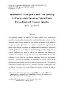 Visualization Technique for Real-Time Detecting the Characteristic Quantities Critical Values