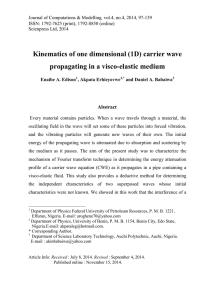 Kinematics of one dimensional (1D) carrier wave Abstract