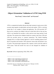 Object Orientation Validation of ATM Using FSM Abstract