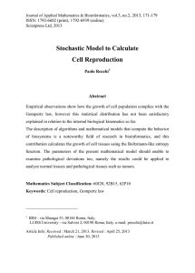 Stochastic Model to Calculate Cell Reproduction Abstract