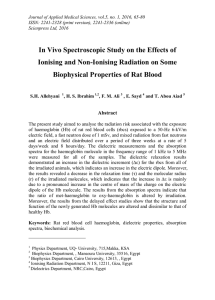 In Vivo Spectroscopic Study on the Effects of