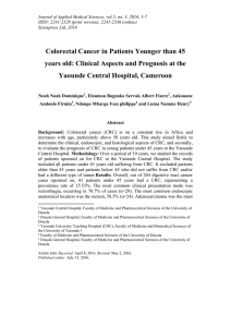 Colorectal Cancer in Patients Younger than 45 Yaounde Central Hospital, Cameroon